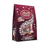 Lindt LINDOR Strawberry Dark Chocolate Candy Truffles, Valentine's Day Dark Chocolate with Smooth, Melting Center, 15.2 oz. Bag