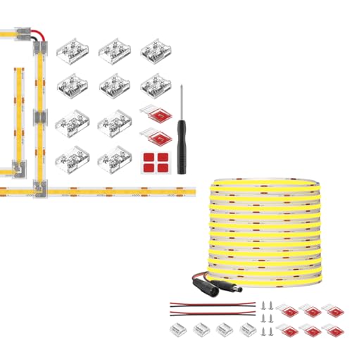 Cinta LED COB 10 m Blanco cálido 24V Dimmable flexible miniatura 1