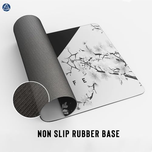 Image of SoulAbiti Minimalist Cycle of Life Art Mouse Pad - 23.6 x 11 Inches Desk Pad - Gaming and Workstation Mat for Illustration Artwork Fans - Non-Slip Rubber Base - Smooth Surface for Precise Control