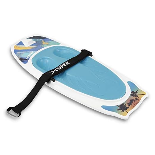 Xspec Kneeboard with Hook for Knee Surfing Boating Waterboarding with Padded Foam Surface, Black