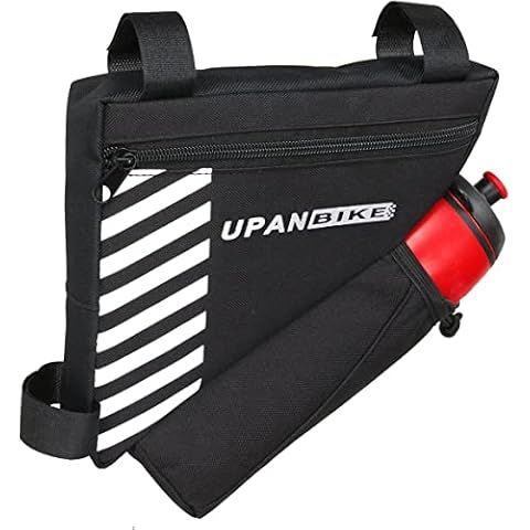 UPANBIKE Bike Triangle Frame Bag Front Tube Bag 1.5L Polyester Bag ，Black Cover