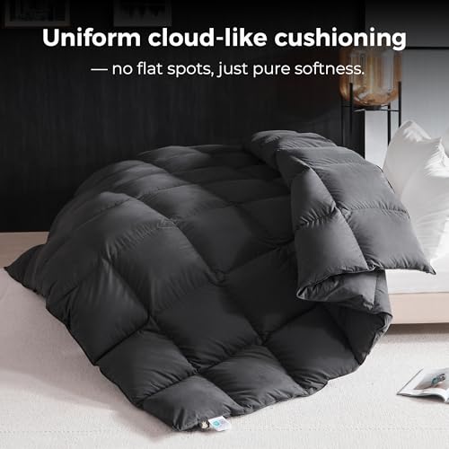Goose Down Comforter Oversize King,100% Organic Cotton Cover Duvet Insert by L LOVSOUL - Used condition - Image 6