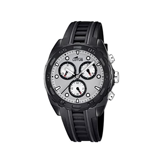 Lotus 18159-1 - Reloj, Correa de Goma Color Negro