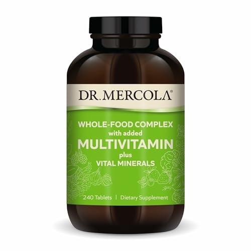 Dr. Mercola Whole-Food Complex with Added Multivitamin Plus Vital Minerals, 30 Servings (240 Tablets), Dietary Supplement, Supports Overall Health