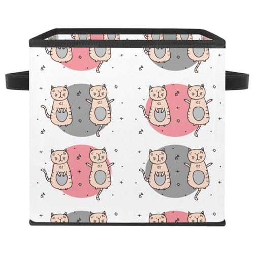 Boîte de rangement pliable cube chat coloré pour placard de chambre - 2