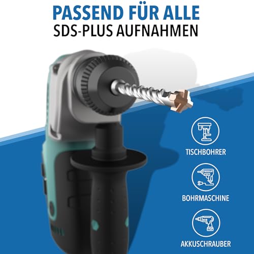 SDS Plus Bohrer Set 7 tlg 5-12 mm Betonbohrer Steinbohrer – Ansicht 5