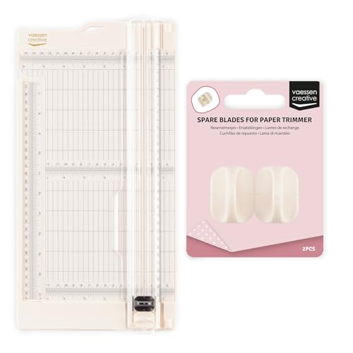 Vaessen Creative Papierschneider mit Falzbrett - Elfenbein - 15,2 x 30,5 cm...