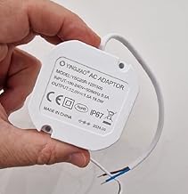 enterelettronics Alimentatore 12V Stabilizzato (1.5A) Caricatore Universale 18W IP67 per Telecamere Videosorveglianza Stagno con Cavi Alimentazione - Bianco