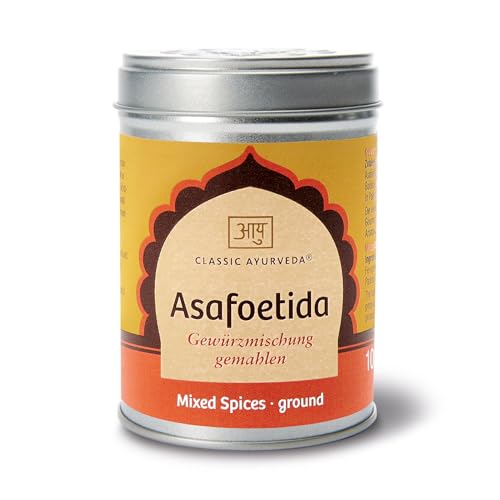 Classic Ayurveda Asafoetida Gewürz - 100 g - Asant, Hing – der perfekte Knoblauchersatz,...