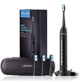 15 Monate Garantie - Möchten Sie weißere, gesündere Zähne für ein strahlendes Lächeln? Dann zögern Sie nicht, es zu kaufen, wir gewähren 15 Monate Garantie. 1x Schallzahnbürste, 1x Ladestation（With adapter），4x Standard Aufsteckbürste, 1x Reise-Etui