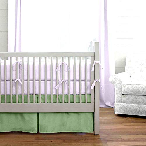 Image of Cottington Lane Crib Bed Skirt Pleated Crib Skirt Dust Ruffle, 100% Natural Cotton, Nursery Crib Toddler Bedding Skirts for Baby Boys or Girls, 14 inch Soft Crib Dust Ruffle Drop Crib Skirt-Taupe