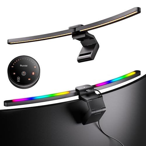 Quntis Curved Monitor Light Bar 15 RGB Backlight...