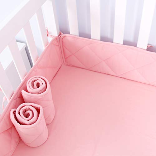 Biloban Mini Crib Bumper Pads for Girls, 24