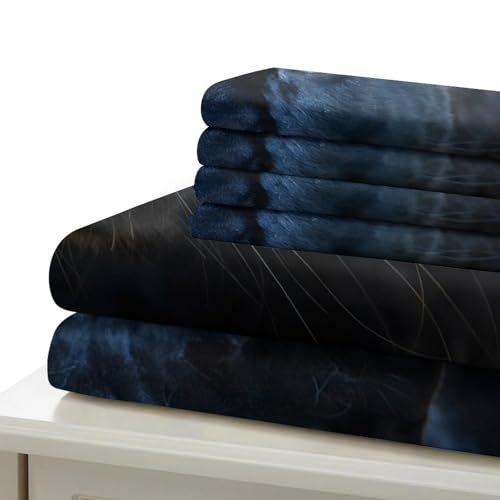 Parure de lit panthère noire 140x200 impression 3D confort premium