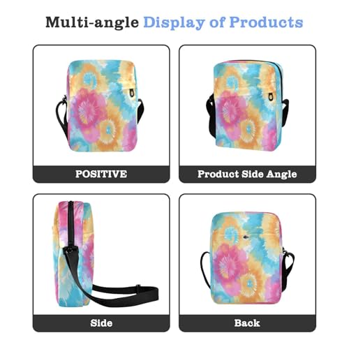 Vibrant Tie-dye Color Explosion Design messenger bag crossbody Shoulder Crossover Bag Womens Casual Purses Adjustable Strap for Casual Travel4