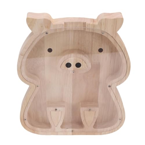 Tirelire en bois avec panneau acrylique personnalisable pour visualiser l'épargne - 5