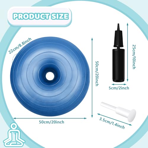 Image of Lewtemi 8 Pcs Flexible Seating for Classroom Elementary,20'' | Inflated Wobble Chair for Sensory Kids Large Yoga Ball Chairs Donut Ball Seats with Inflator for Classroom Office School