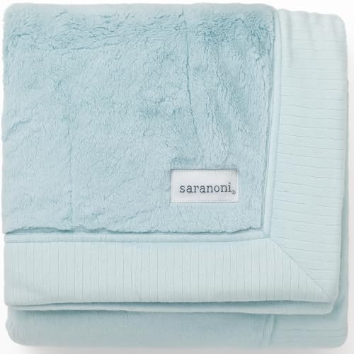 Image of Saranoni Luxury Receiving Blankets for Babies | Ultra-Soft Lush and Boutique Quality Baby Blanket | Dew - 40” x 30”