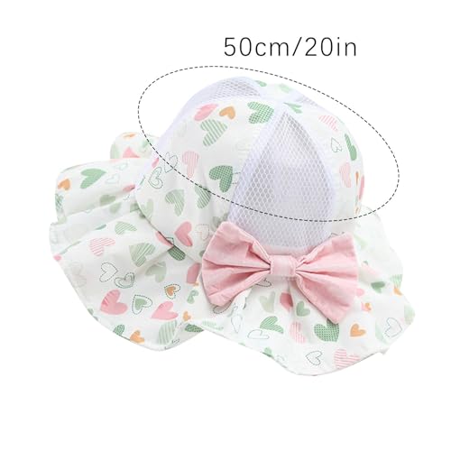 Girls Sun Hat Sun Protection Kids Cute Floral Print Summer Beach Play Cap Breathable Mesh Cotton Bucket Hat Wide Brim3
