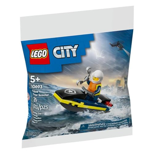 Image of LEGO 30693 Police Water Scooter - 29 Pieces, Ages 5 City Mini-Build