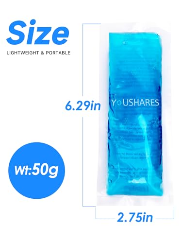 Image of YOUSHARES Ice Packs for Insulin Cooler Travel Case - TSA Approved Medicine Cold Pack for Air Travel, Reusable Mini Freezer Packs Small Diabetic Cooling Flight Ice Bags 4 Packs