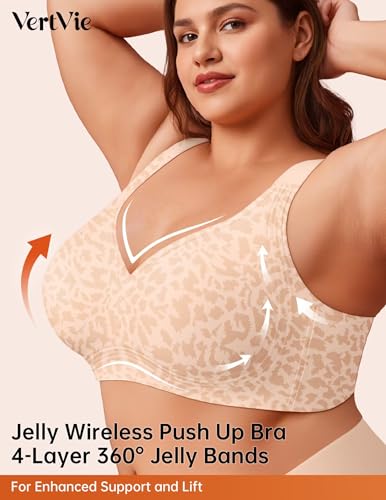Image of Vertvie Jelly Bras for Women No Underwire Minimizer Support