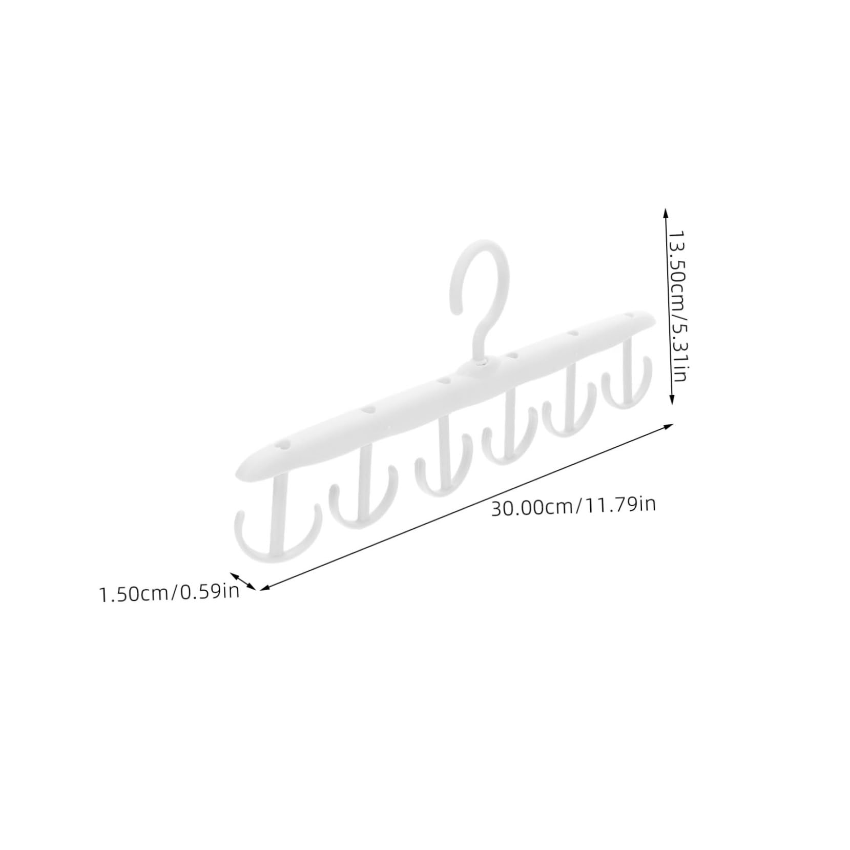 STOBAZA 10pcs 12 Rotating Hat Hanger with Hooks Versatile Plastic Coat Purse Organizer for Closet Storage Rotatable Design for Easy Access White Heavy Duty Hangers