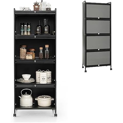 KOMFOTTEU Armoire à Porte, 5 Niveaux Cover