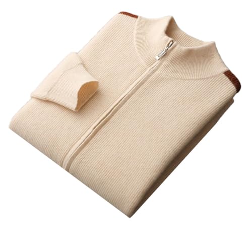 Men's Winter Thick Sweater Wool Knitted Zipper Cardigan Warm Long Sleeve Tops