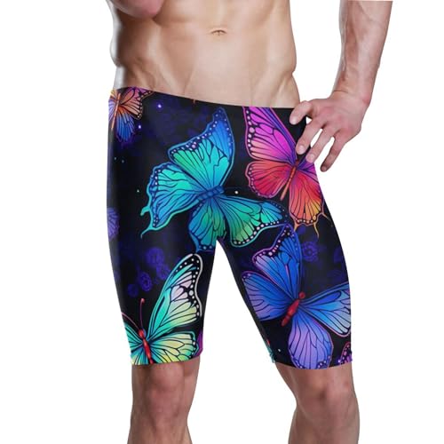 UMIRIKO Color Butterfly Mens Swim Jammers Swimsuit XL B0401547