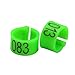 iherdsman 001-100 Multi-color Bird Leg Bands Numbered 8 mm Pigeon Parrot Chicks Duck Clip Rings Band (green)