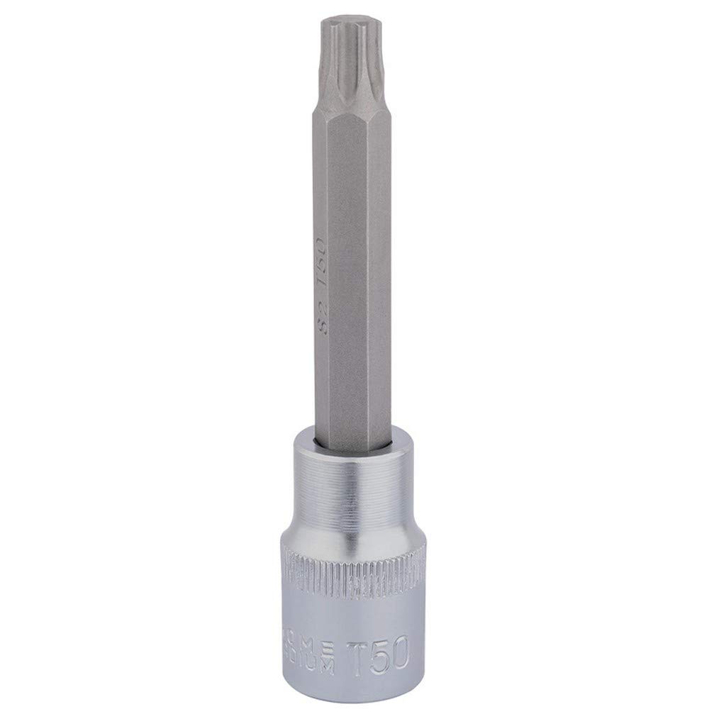 Draper 16318 1/2" Square Drive T50 TX-Star 100MM Socket Bit, Blue