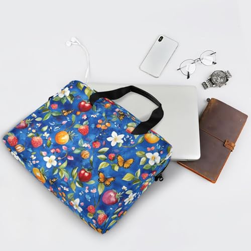 Funda para Laptop 15.6 pulgadas con asa y correa azul miniatura 7