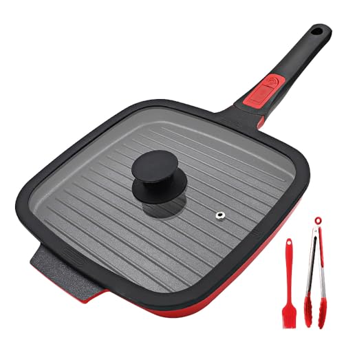 RANX INGST Grill Pan for Stove Tops with Lid 10