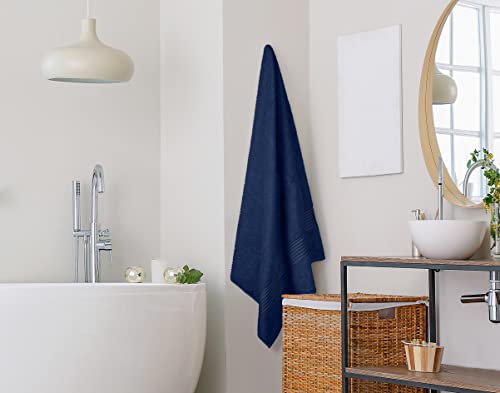 Image of Utopia Towels Extra Large Bath Sheets, 2 Pack, 35x70 in, Cotton, Navy | Soft Lightweight Ring Spun Cotton Shower Towel Set - Highly Absorbent, Quick-Drying, Extra Large Bath Sheets, Durable