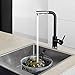 Produktbild Froadp Einhandmischer Küchenarmaturen mit 360° Ausziehbare Brause Messing Wasserhahn Sprühkopf Chrom Spültisch Einhebel Mischbatterie mit 2 Strahlarten(Schwarz)
