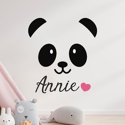 Vinilo decorativo de pared personalizado Panda para niños