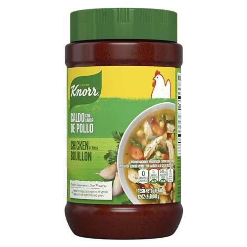 Knorr Granulated Chicken Flavor Bouillon For Sauces, Gravies And Soups Chicken Bouillon Fat And Cholesterol Free 2 lb, Pack of 6