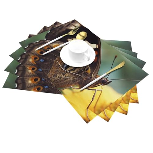 Sets de table antidérapants et résistants à la chaleur en vinyle lavable pour salle à manger