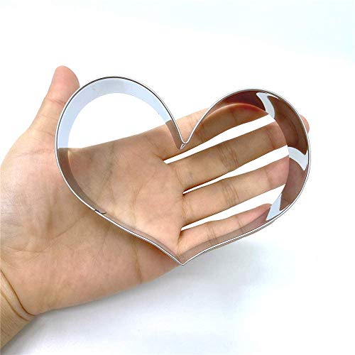 Liliao Wedding Cute Heart Cookie Cutter Fondant Biscuit Cutter For Birthday/Valentine's Day/Mother's Day/Baby Shower - 4.7 X 3 Inches - Stainless Steel #TOP4