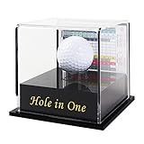 Golfwings Golf Ball Display Case for Hole in One Ball with Scorecard Display, Golf Gifts,...
