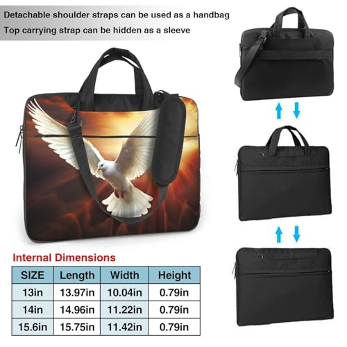Bolso Tote para Laptop Dove Sun Art Negro 13 pulgadas miniatura 4
