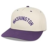 Legacy NCAA Officially Licensed Baseball Hat, Washington Huskies, Lightweight Cap for Men & Women, Heritage Twill Adjustable (HTA), Stone/Purple, One Size Fits Most, Adjustable Closure