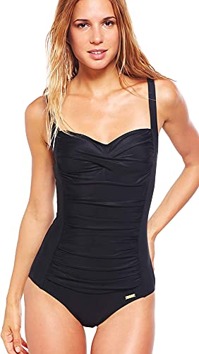 Lascana Damen Badeanzug Raffung, Softcups, Verstellbare Träger