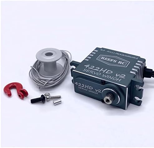 REEFS RC 422HD V2 Digital Metal Gear Waterproof Programmable Winch Servo Black SEHREEFS43 Servo Accessories