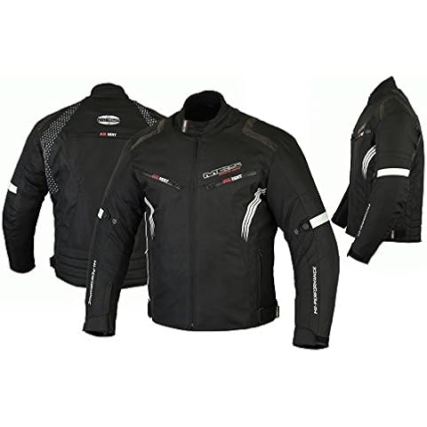 MBS MJ22 Max Short Motorcycle Textile Touring Racing Jacket Black - XL Cover