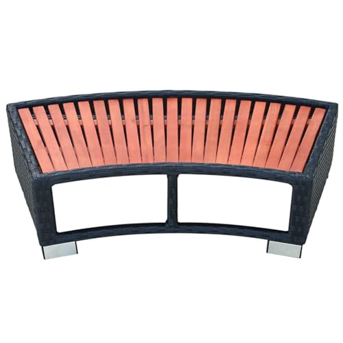Escalera rectangular para spa de poli ratán sintético negro miniatura 5