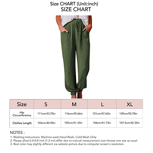 Calça jogger feminina com cordão, calça com cordão afunilado casual punhos elásticos algodão pernas