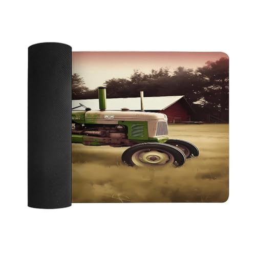 Old Tractor Foto Farm Desk Pad Impermeable Antideslizante miniatura 3