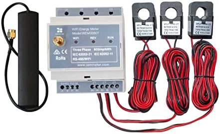 IAMMETER,Bi-Directional,Din Rail,Monitor Solar PV,Power Usage Monitor,Home-Assistant,Zabbix,NodeRed,Modbus TCP/RTU, Three Phase Energy Meter, Net Energy metering, WiFi,Split Phase,150A,60Hz,CE,FCC
